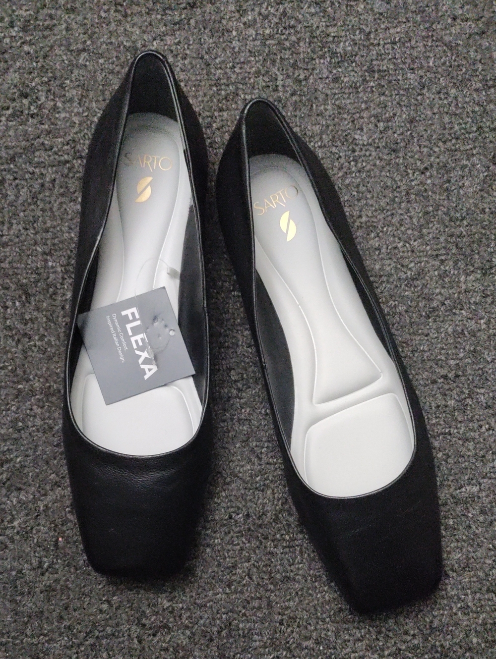 SARTO by Franco Black Flexa Ballet Flats